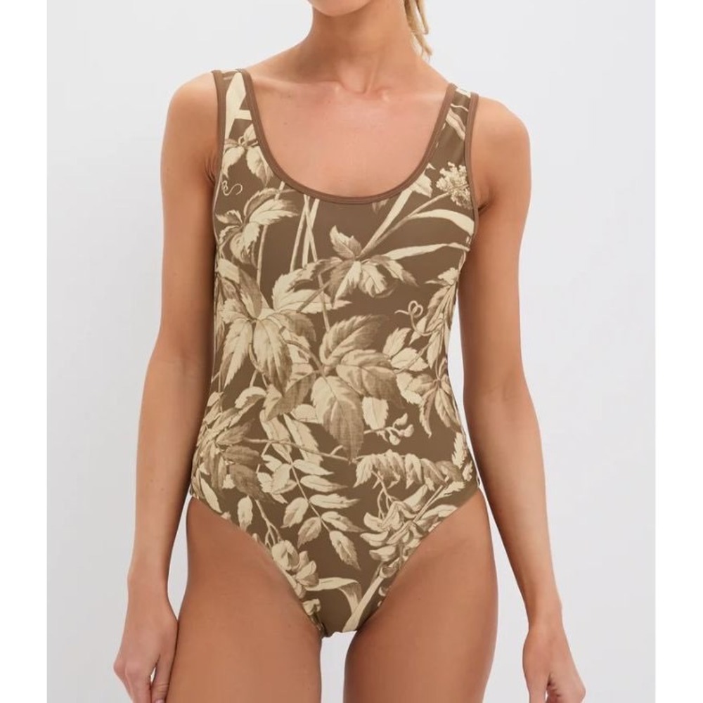 Tuckernuck x Studio McGee Sienna Dune Floral 1 Piece Swim Suit Size Large